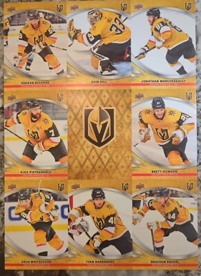 Vegas Golden Knights 2024 Upper Deck Team Pack 1 - Uncut Sheet 8 cards