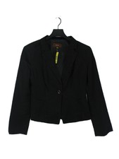 Merona Women's Blazer S Black Cotton With Polyester, Spandex Overcoat