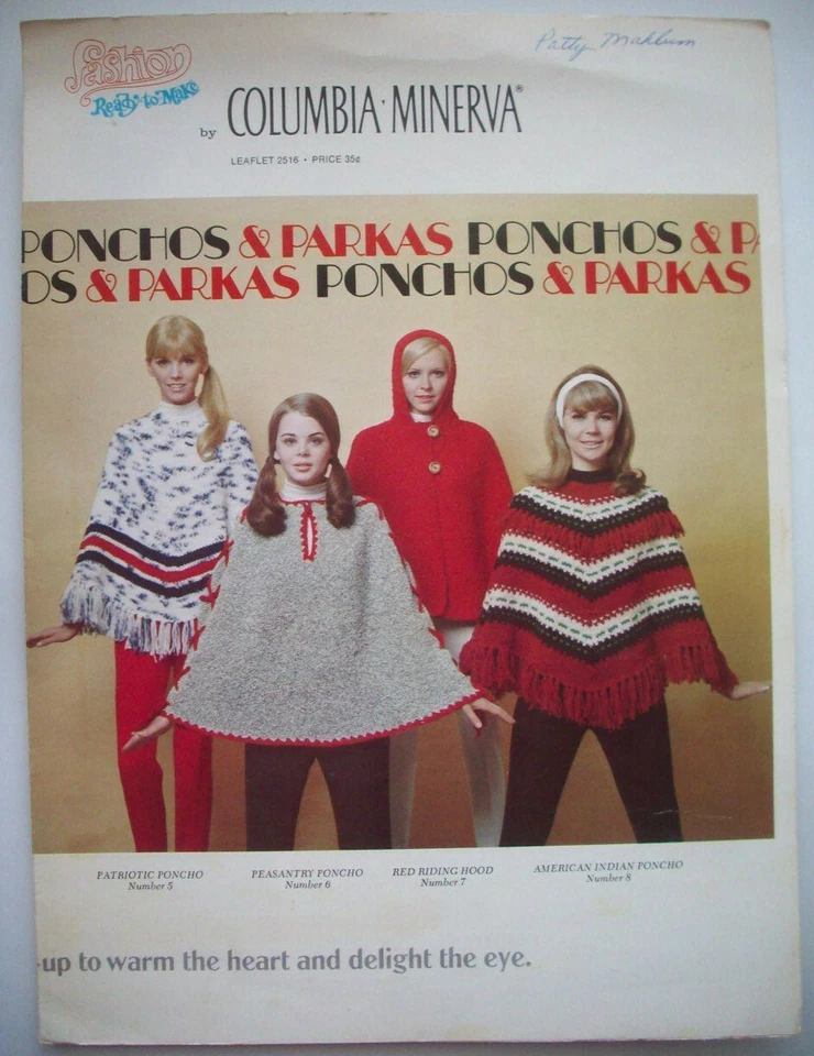 70's Ponchos & Parkas knit knitting pattern - Image 2 of 3