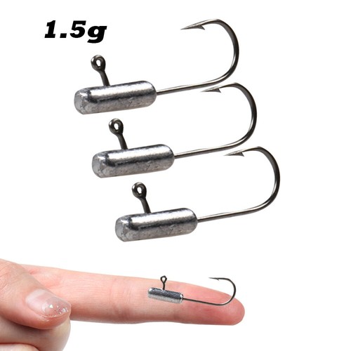 50 Pcs 1g/3g Lead Jig Head Hook Saltwater Freshwater Worm Fishing Hook - 第 12/20 張圖片