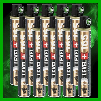10Stk. Gaskartusche 165mm,  grün Ring 80ml  Ersatzgas für Nagler Profi RM165