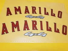 Pair Amarillo 4x4 Decals fits 06 Ford Super Duty or other Makes TOP QUALITY