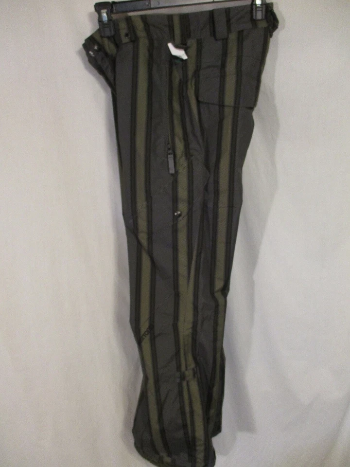 Pantalones BURTON Poliuretano Pequeños Gris Verde Rayas Paseo Seco Snow Boarder Foto 2 de 3