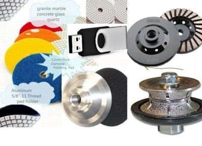 3/4'' Full Bullnose router polishing Pad fabricate granite countertop video USB
