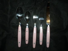 ANNOVA Silverware Set 20 Pieces Stainless Steel with Retro Style Color Handles