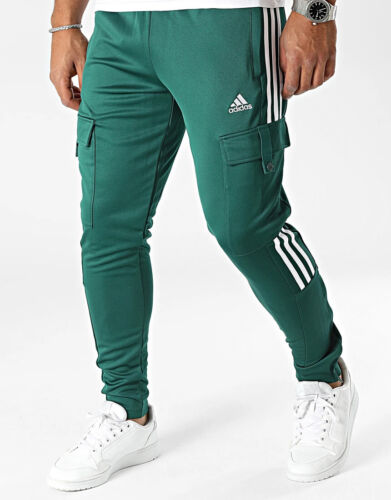  Track Pants Hose HERREN Adidas Tiro Cargo grün Reißverschlusstaschen  - Bild 1 von 10