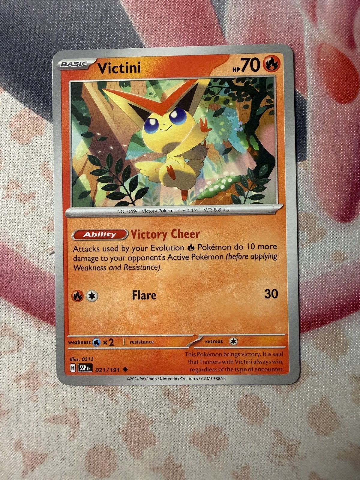Victini Uncommon SV08: Surging Sparks 021/191 NM English