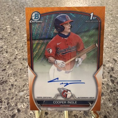 2023 Bowman Chrome Draft 1st Cooper Ingle Auto Orange Wave Refactor/25 