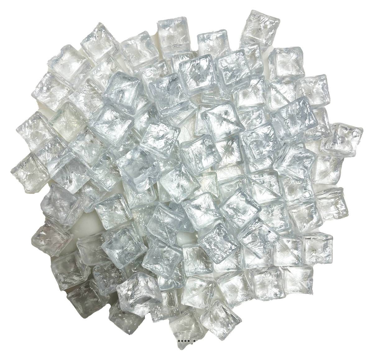 Glaçons artificiels cubes plastique soufflé 10mm pour remplir les vases sans fuite d'eau