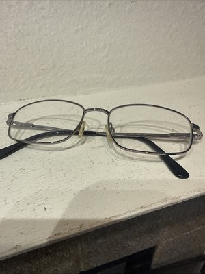 SAFILO ELASTA Italy 7193 0DF8 Stainless & Black Full Rim Eyeglasses Frame ITALY