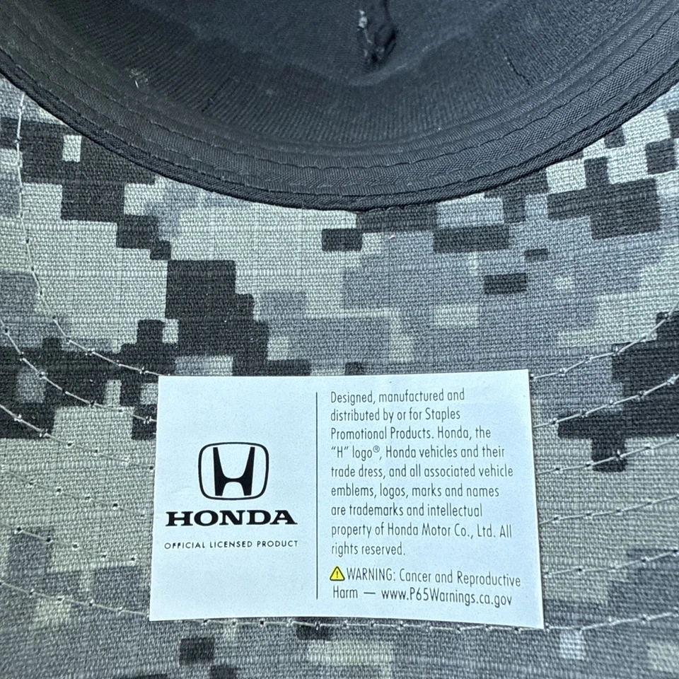 Honda Logo Black And Camo Baseball Hat Nice Mesh back SnapBack One Size Fits All - Image 4 of 4