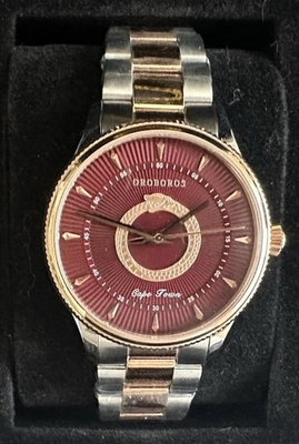 #ad New Mens Oroboros Dawn in Cape Town Texture Red Dial SS 40mm Watch W Box New Bat $143.96