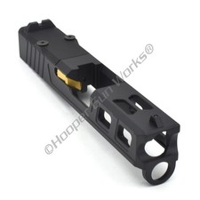 Completed Elite RMR slide for Glock 26, G26 - Black with Sights