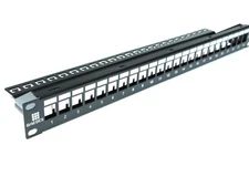 24-Port Patch Panel 1U Blank - Accepts Keystone modules RJ45 CAT6