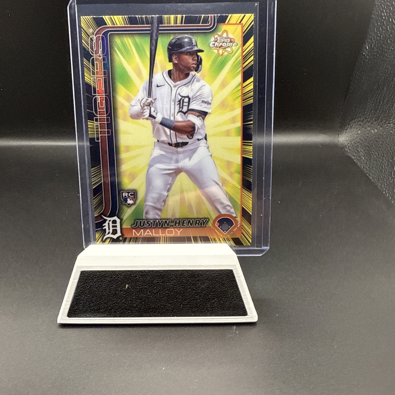 2025 Topps Chrome JUSTYN-HENRY MALLOY #RR-13 Radiating Rookies Case Hit! -TIGERS