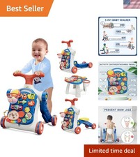 5 in 1 Baby Push Walker for Baby Boy, Activity Center Learning to Walk, Sit t...