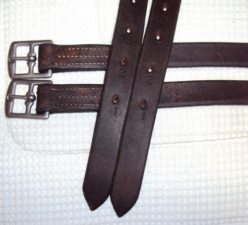 MADE IN ENGLAND Stirrup Leathers - Quality Brown Leather - 1" x 64" - GREAT