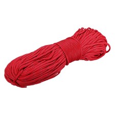 1/8" Paracord Rope, 151ft 7 Strand Polypropylene Cord, Stripe Red