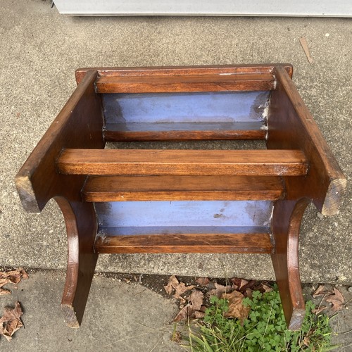 Vintage FURNITURE wood high bed two step stool ladder kitchen - Picture 7 of 7