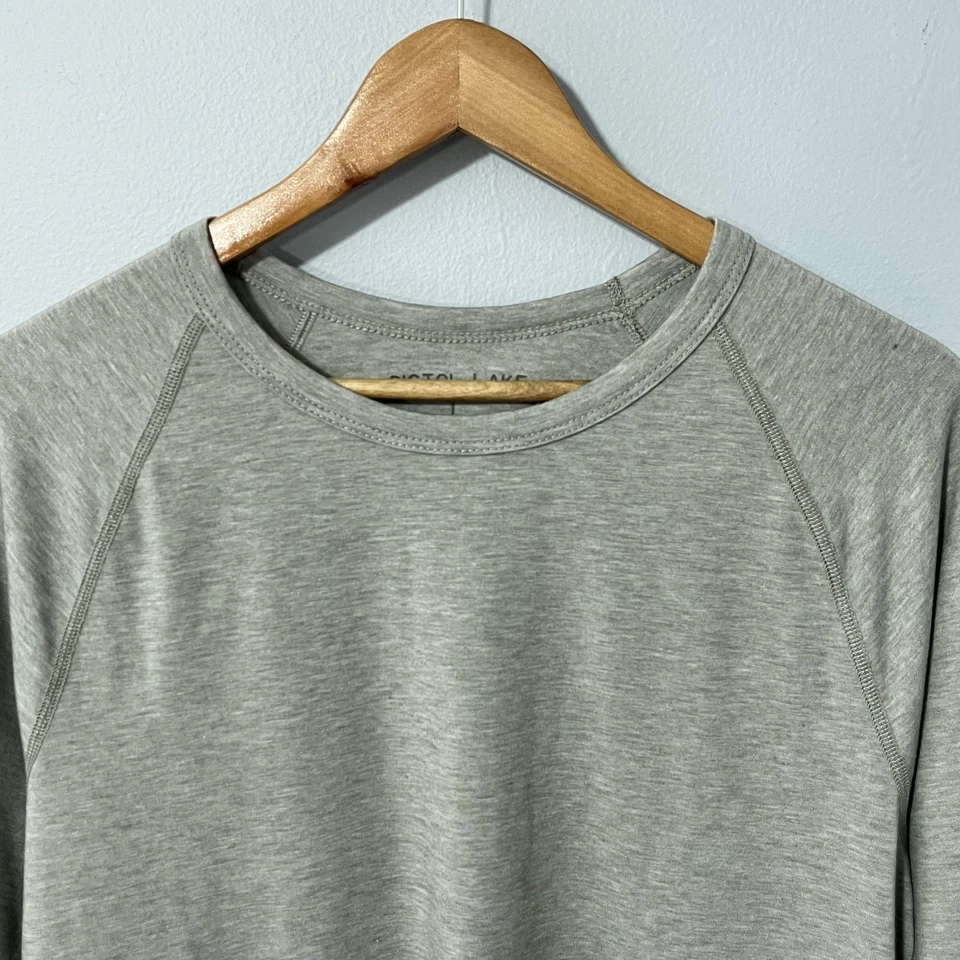 Pistol Lake Shirt Mens Large Long Sleeve Crewneck Raglan Performance Athletic - Image 3 of 4