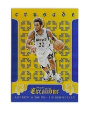 2015-16 Panini Excalibur Basketball Andrew Wiggins Blue Crusade Refractor