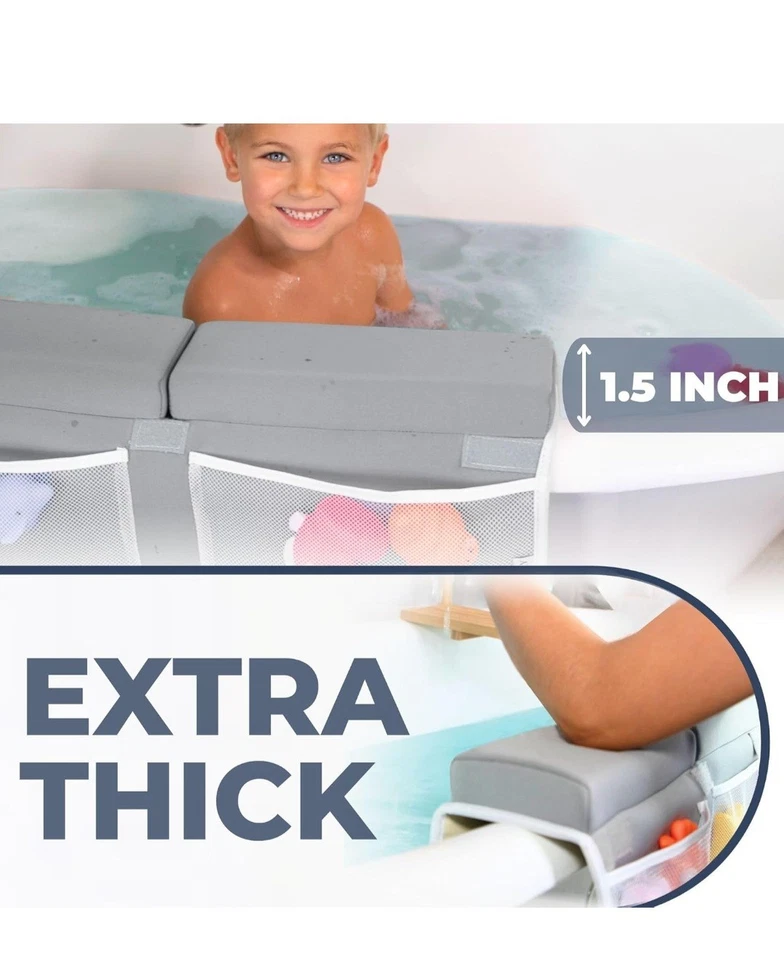 Juego de almohadillas para rodilleras y reposacodos de baño para bebé - Soporte de baño para bebé para rodillas y codos Foto 3 de 4