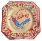 Rare WWII World War Two 1945 Victory Eagle Paper cake Plates, RWB Home front