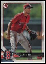 2018 Bowman C.J. Chatham #BP117 Boston Red Sox Lot of 4