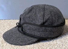 Stormy Kromer Original Wool Cap Hat 7 1/8 Solid Gray Gore-Tex Made in USA