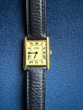 Cartier Must de Cartier Tank 590005 Quartz Swiss Vermeil, Box & Papers
