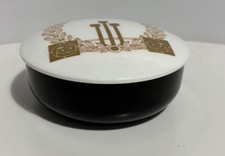 Villeroy Boch Heinrich Black Gold Lidded Dish Art Deco Trinket Vintage Rare