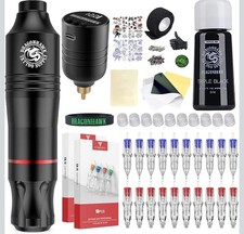 Dragonhawk Atom Wireless Tattoo Gun Pen Machine Kit - Complete Beginner...