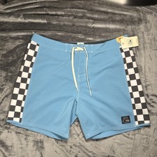 Quiksilver Original Arch 18" Boardshorts Niagara Checkerboard Mens Size 38
