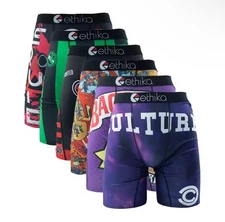 Ethika Men's Graphic Print Boxer Briefs 6-Pack size: S