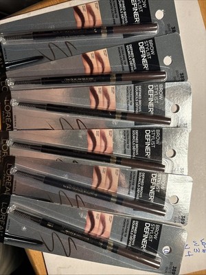 L'Oreal Paris Makeup Brow Stylist Definer Waterproof Eyebrow Pencil, 6 Pack
