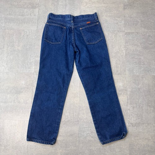 Rustler Dark Wash Blue Denim Straight Leg Jean Boys Size 12 Mid Rise Regular Fit - Picture 2 of 5