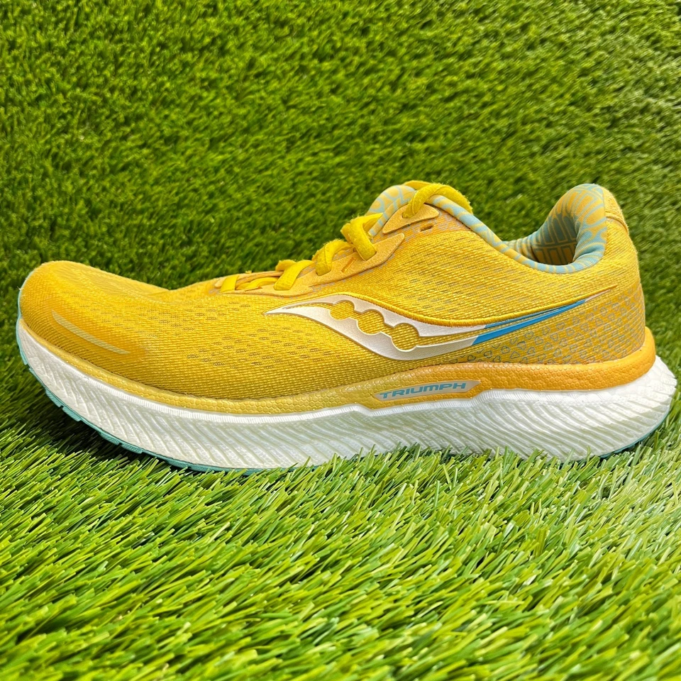Zapatillas deportivas Saucony Triumph 19 para mujer talla 9,5 amarillo blanco Foto 3 de 4