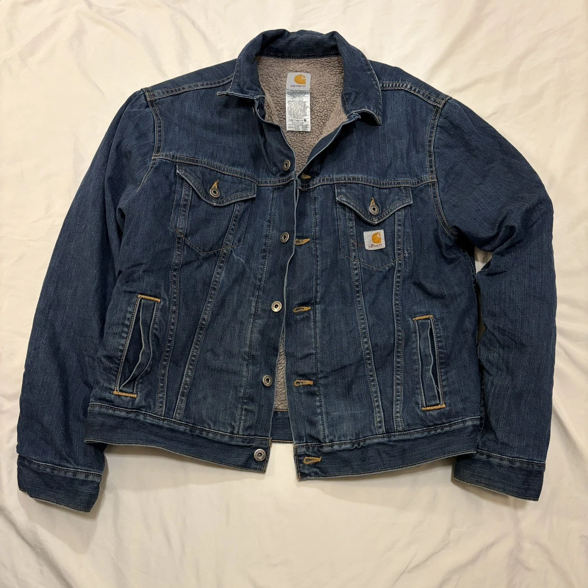 carhartt denim jean jacket products for sale | eBay