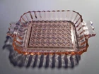 Vintage  Pink Depression Glass Relish DISH