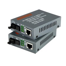1 Pair Fiber Media Converter Adapter 10/100M SM Single Fiber SC Port 25KM b