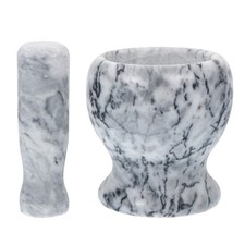 1 Set Marble Garlic Grinder Garlic Mash Random Color of Hammer Garlic Masher