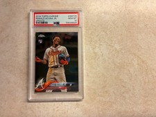 2018 Topps Chrome Update Ronald Acuna Jr rookie card, mint 10.. rookie card picture