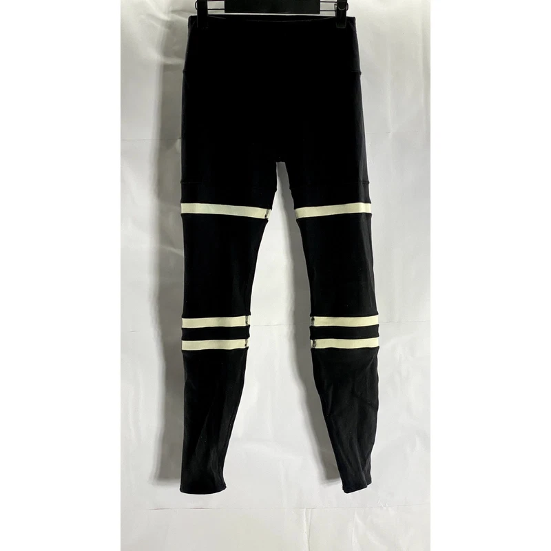 alo-yoga legit striped high-rise pull-on leggings