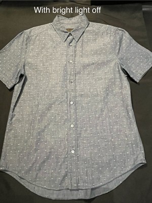 LOUIS VUITTON PARIS SHORT SLEEVE BLUE SHIRT LV L FITS ATHLETIC LARGE AUTHENTIC