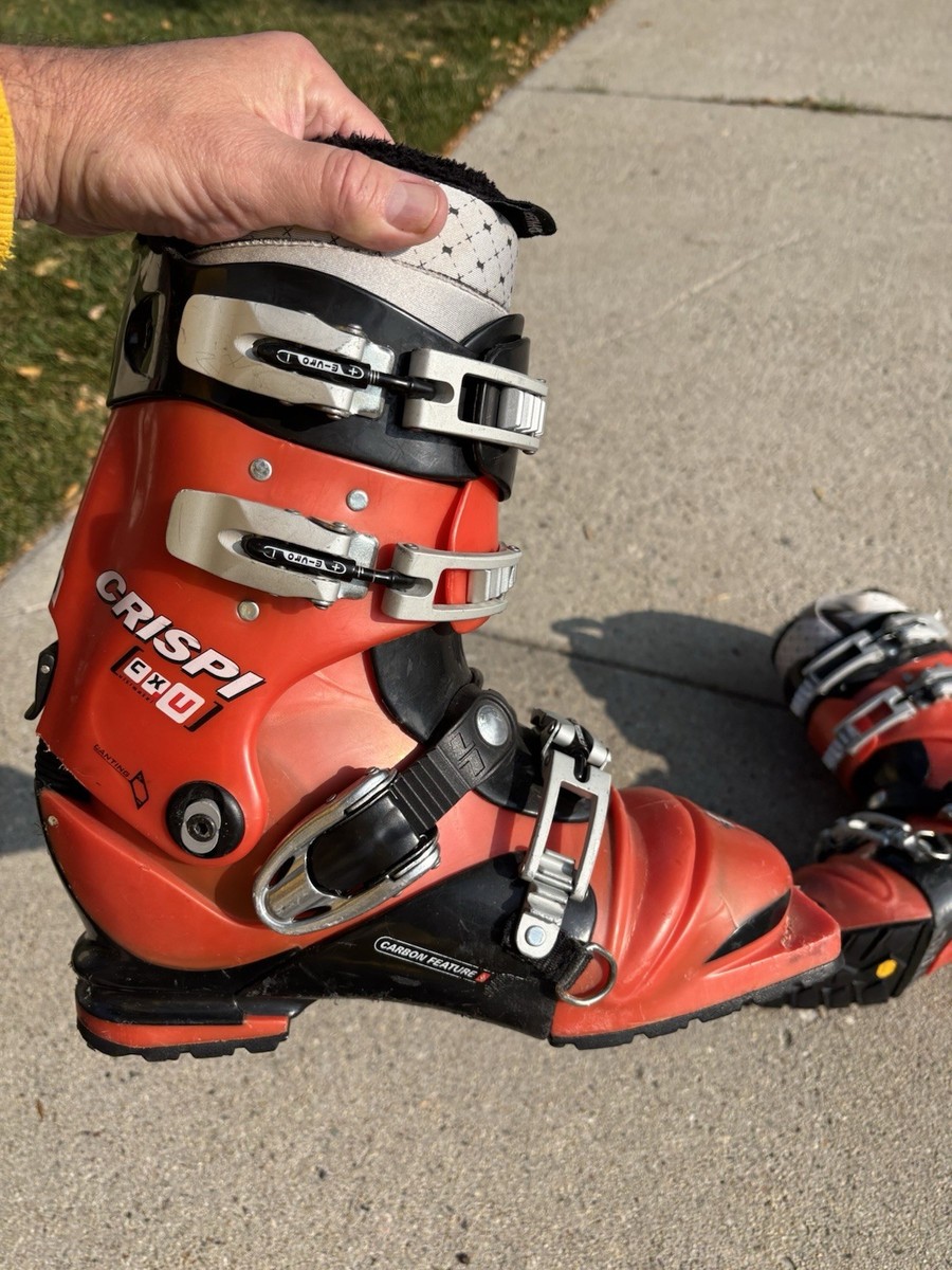 Crispi CX-U Orange Black Telemark 75mm Ski Boots Men's Mondo 25 L