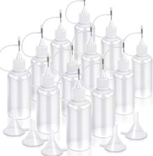 YGDZ Precision Tip Applicator Bottles, 12 Pcs 1oz Needle Fine Tip Glue Bottles W