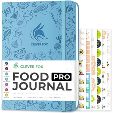 Clever Fox Food Journal Pro Diet & Wellness Planner A4 (Light Blue)