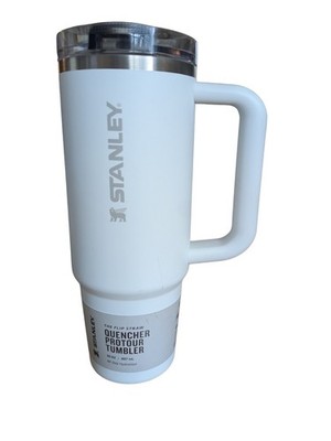 30oz White Stanley Mug With Handle Brand New Stainless Steel Safety Chain Logo