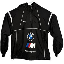 Puma BMW M Motorsport Race Windbreaker Jacket Mens Size S Black