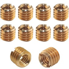 LUORNG 10PCS 1/4 Female to 3/8 Male Adapter Screws Brass Nut for Tripod Heads...